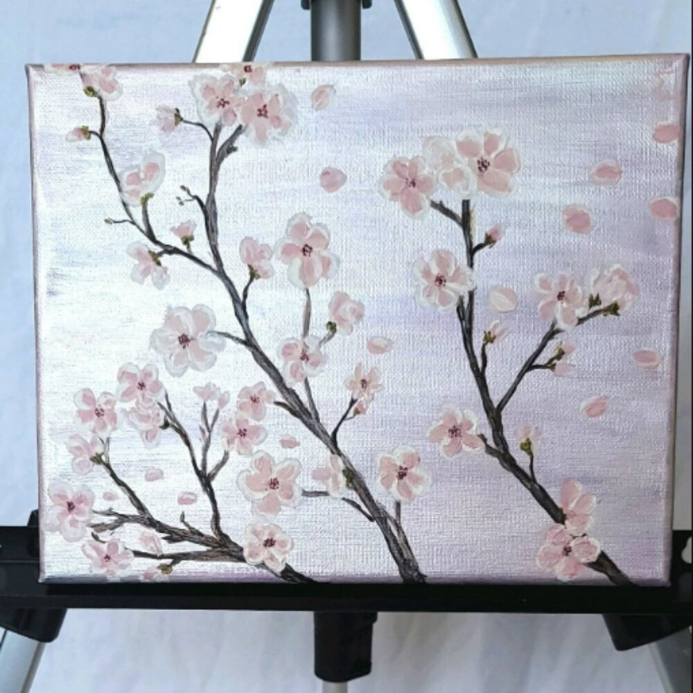 Original Cherry Blossom, 10x8, acrylic on canvas